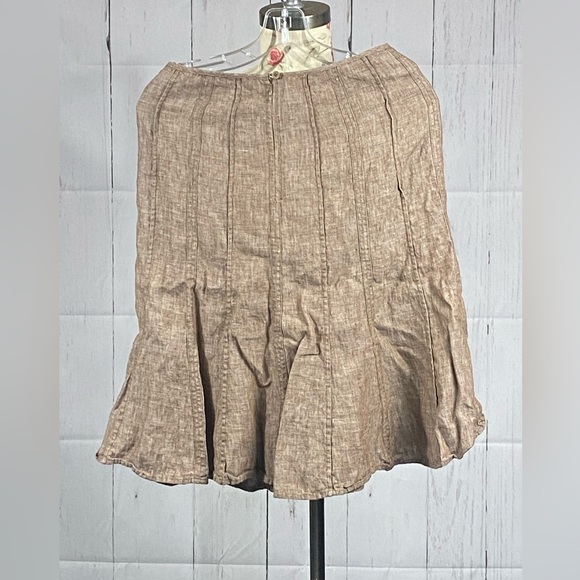 329. Mario Serrani 100%linen knee length skirt size 8 - Picture 3 of 10